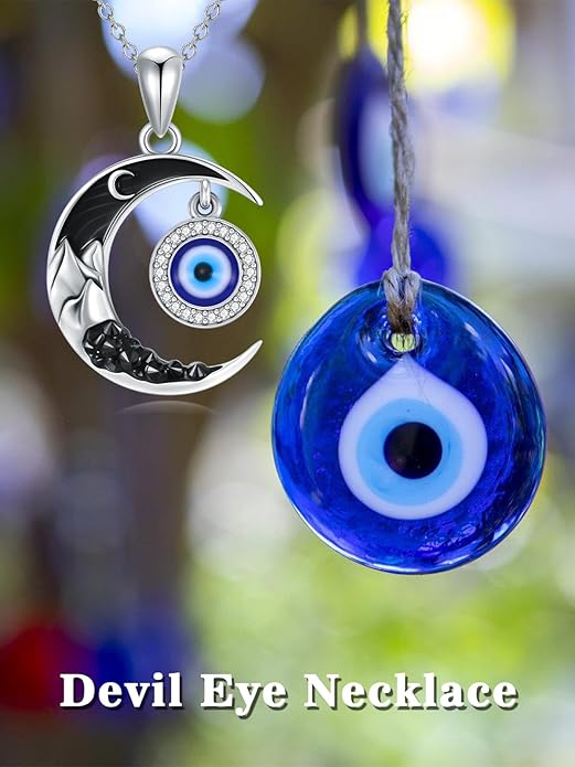 Gothic Jewelry Bat/Cat/Wolf/Dragon/Owl/Fox/Spider/Sun Pendant Sterling Silver Crescent Moon Necklace for Women Girls Black Jewelry Gifts