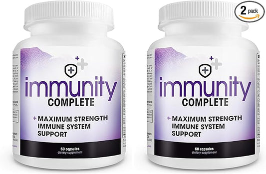 Instant Brands Immunity Complete - 20-in-1 Immune System Booster Formula with Cat's Claw, Quercetin, Vitamin C, and Olive Leaf Extract 60ct (Pack of 2)