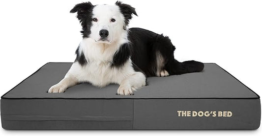 The Dog’s Bed Orthopedic Memory Foam Dog Bed Mattress, Oxford Fabric, Grey with Black Trim, Large, 6-Inch
