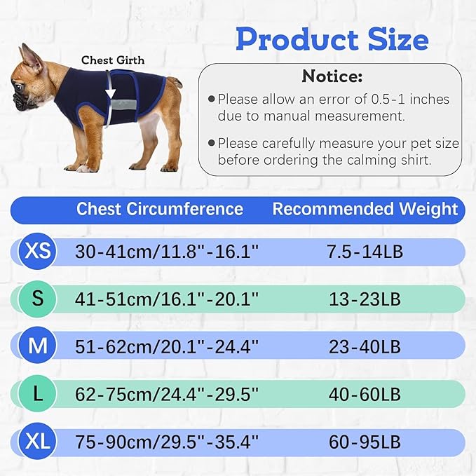 MIGOHI Dog Anxiety Relief Coat,Comfort Anxiety Vest for Dogs,Adjustable Dog Anxiety Calming Wrap for Fireworks,Thunderstorm,Travel,Separation,Anxiety Jacket for Large Dogs,L,Green