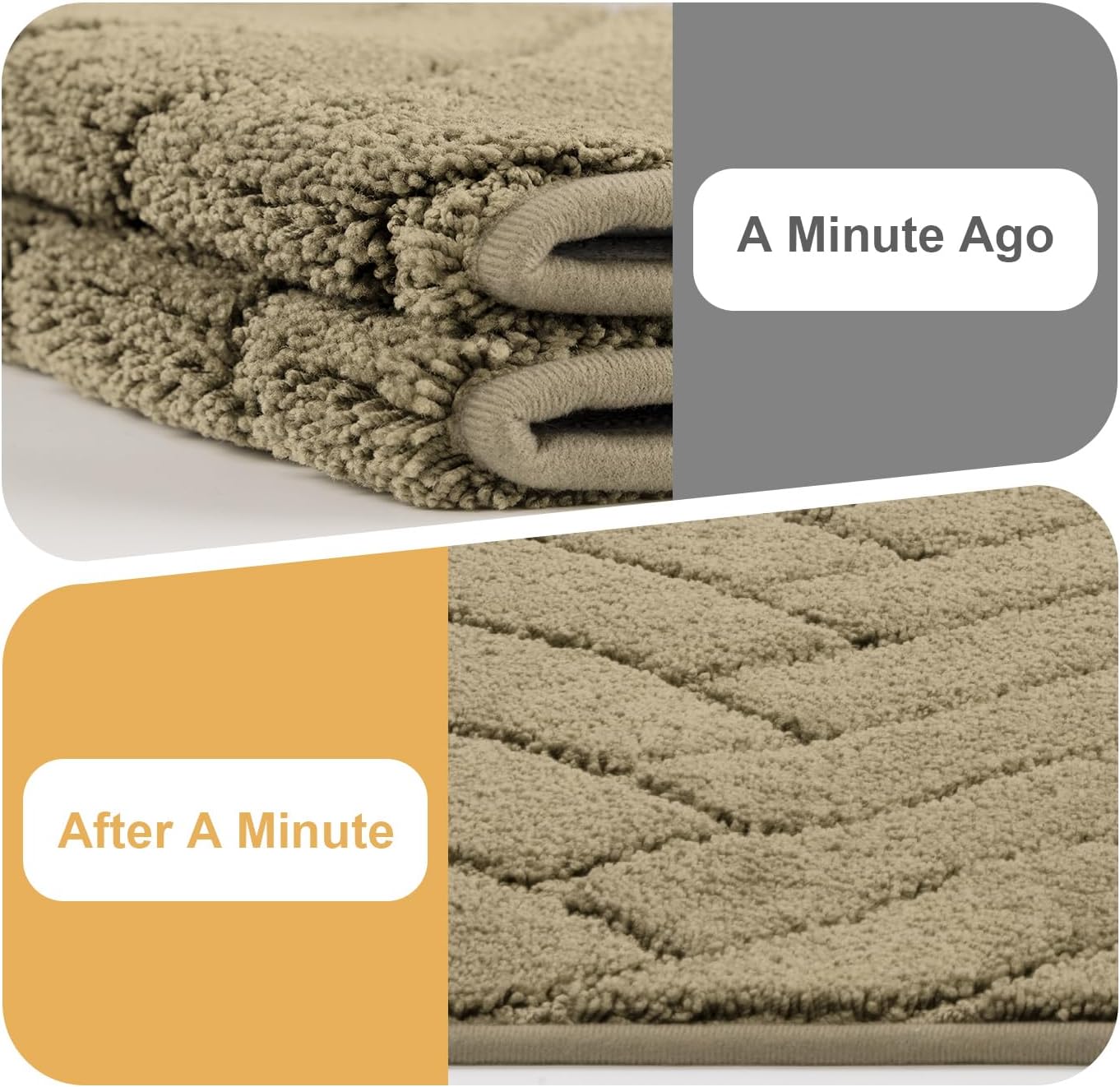 Tindbea Dog Mat for Muddy Paws,Absorbs Moisture Dirt Non-Slip Washable Mud Mat for Dogs,Soft Rubber Backing Front Inside Pet Rug for Entryway, Mud Dog Paws, Patio(24"x59",Light Taupe)
