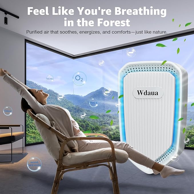 Plug In Air Ionizers 4 Pack Air Purifier Negative Ion Air Purifiers Ionizer for Home, Bedroom, Office, Basement Kitchen Air Freshener Odor Reducer Pets Smoke Smell (4, White) (4, White)