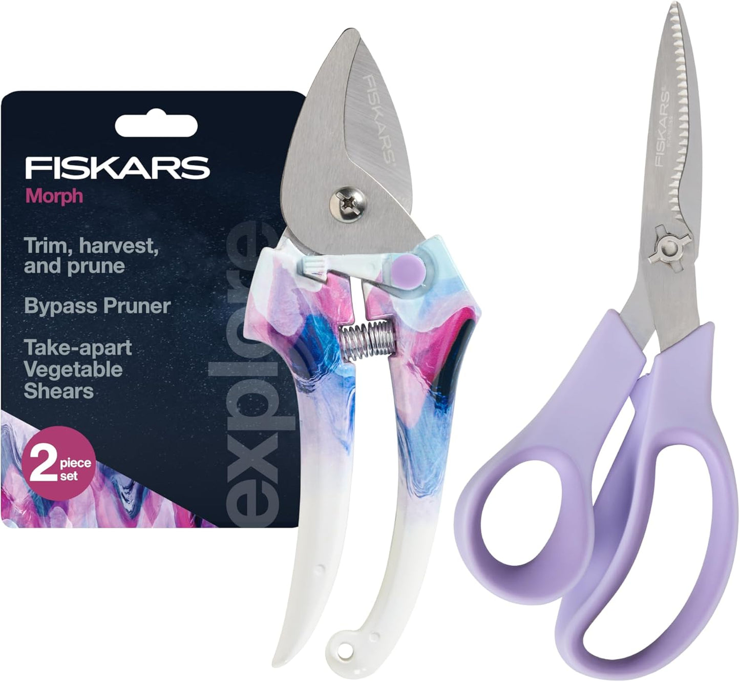 Fiskars Pruner and Veggie Shears Set, Explore Collection