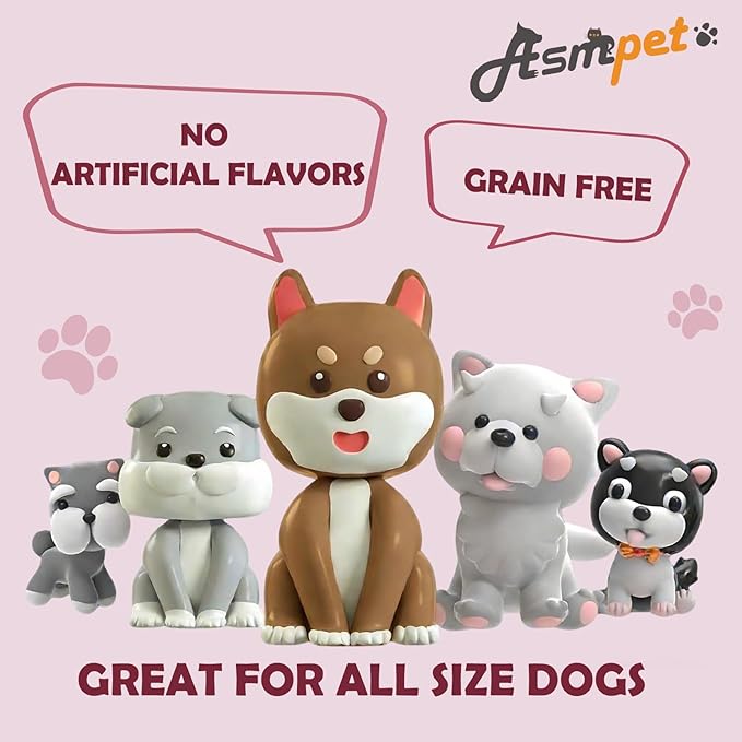 ASMPET Chicken Jerky Strips Dog Treats, Real Chicken Pet Snacks, High Protein, Soft Chewy Training Treats for All Breeds, Healthy Treats in Resealable Bag, 10.6 oz (300g)