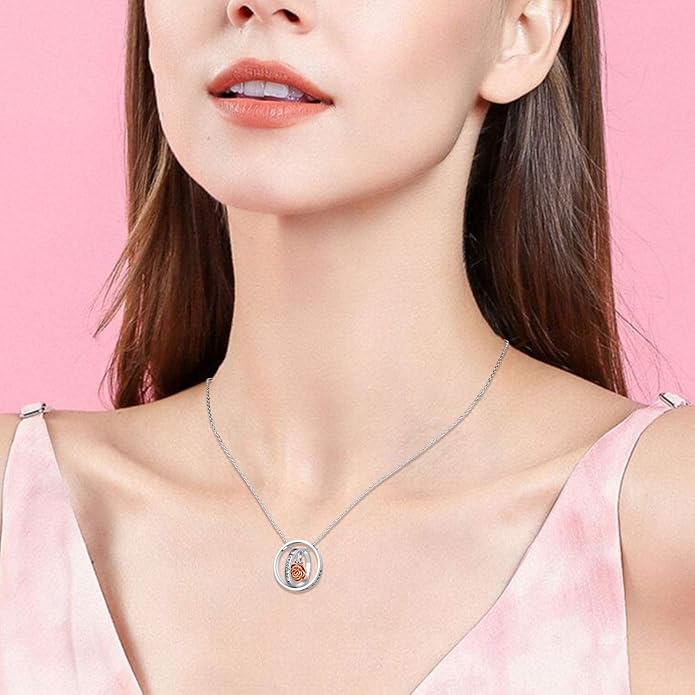 JUSTKIDSTOY Cremation Jewelry 925 Sterling Silver Sunflower/Rose/Paw Urn Necklace for Ashes Memorial Keepsake Gifts for Women