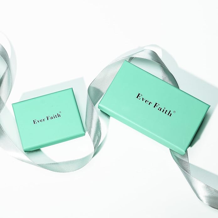 EVER FAITH 925 Sterling Silver Cute Cat Earrings Necklace Hypoallergenic Created Opal Lovely Animal Jewelry Set for Women