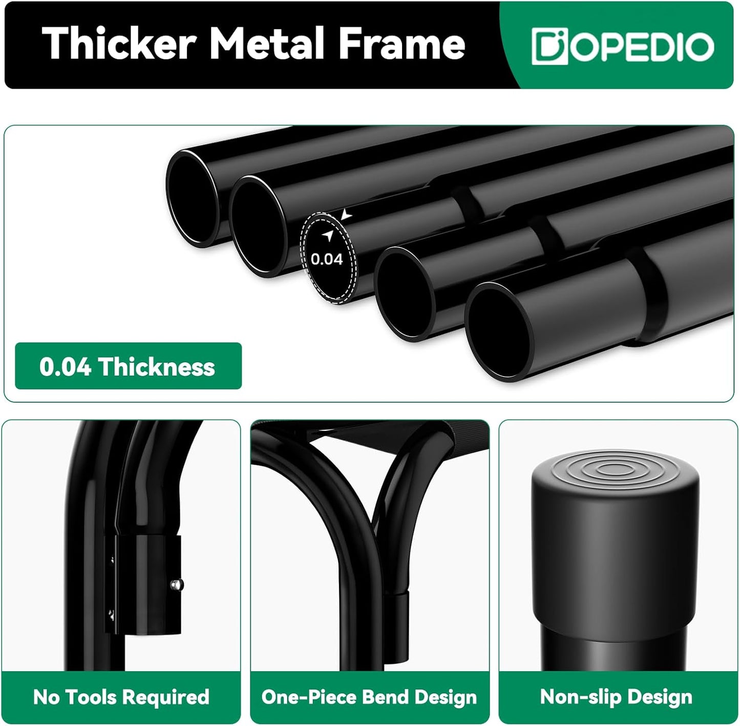 Elevated Dog Bed Raised Outdoor Dog Cot for Large Dogs, Installation Requires No Tools, Frame with Washable Cooling Breathable Mesh Anti-Slip Feet, Indoor Pet Bed, Black, 43.3 Inches