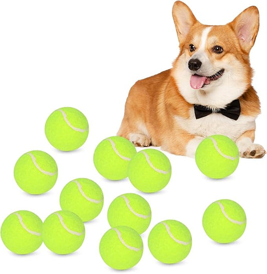 Tennis Balls for Dogs, 12 Packs 2-inch Interactive Mini Dog Balls Designed for Automatic Ball launchers and Small to Medium Dogs Indoor Outdoor Thrower Machine