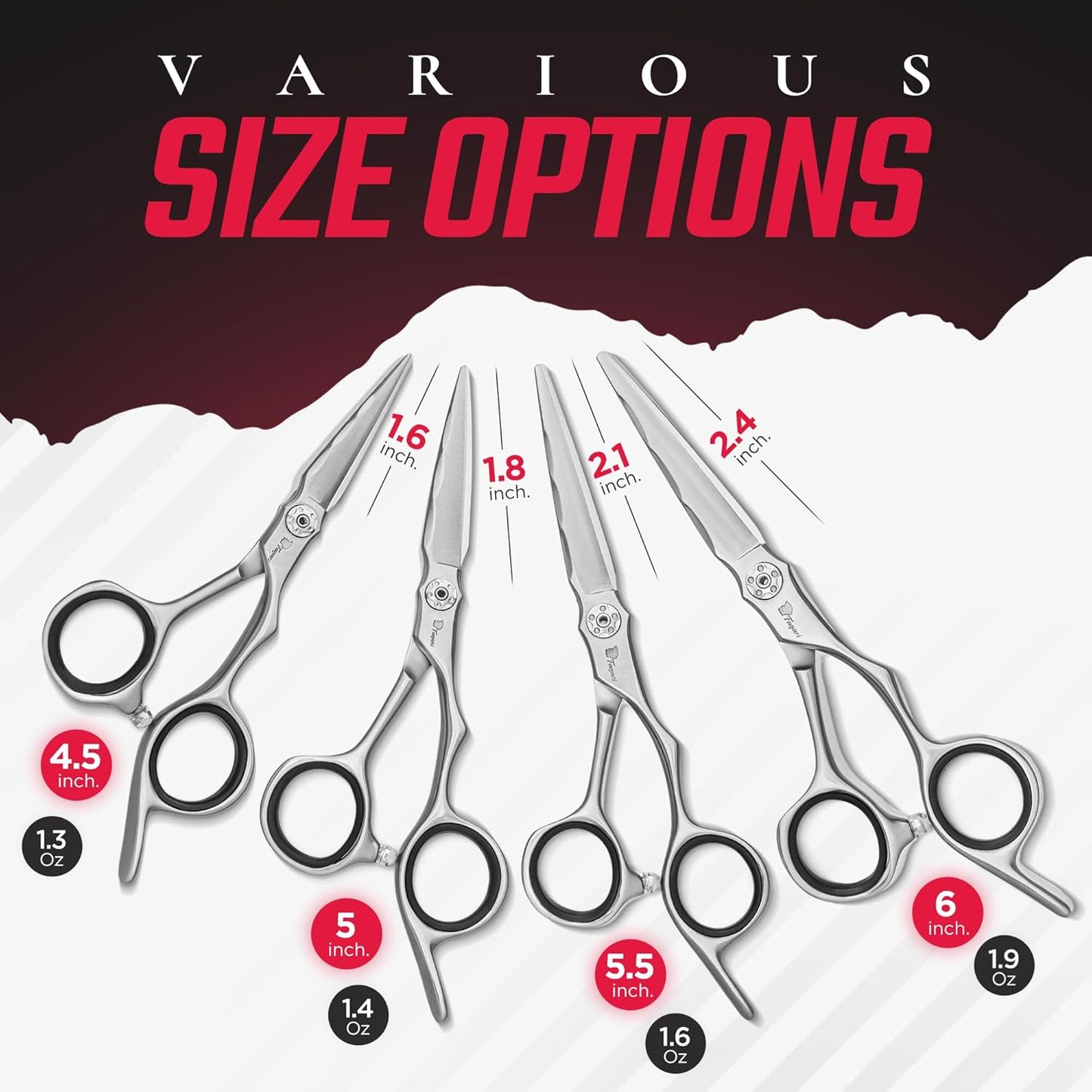 Fagaci Professional 6' Japanese Steel Hair Cutting Scissors, Razor Sharp Blades, Extreme Durability, Ergonomic Silver Stainless Steel Handle, Hair Cutting Shears for Women & Men