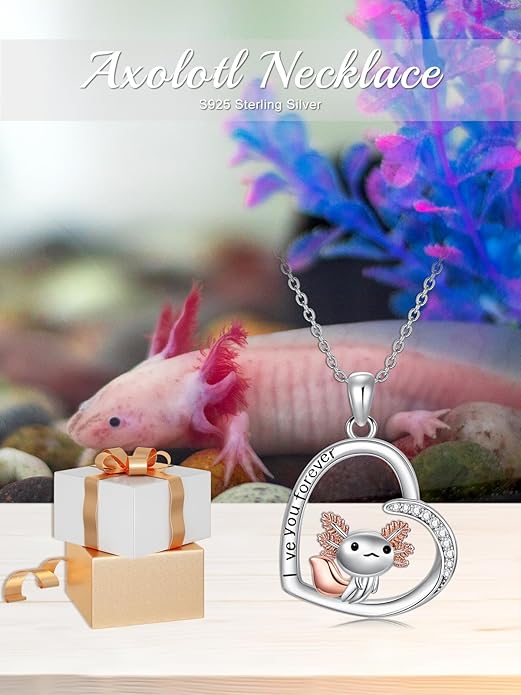 Dorunmo Animal Necklace 925 Sterling Silver Owl/Sloth/Axolotl/Dolphin Necklace Celtic Knot Pendant Birthday Anniversary Animal Jewelry for Women Friends Animals Lover