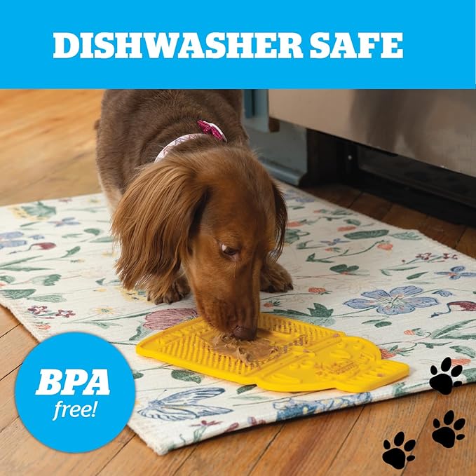 Lickerade Lick Mat for Pets - Non-Slip Durable Dog and Cat Pad - Perfect for Anxious Pets and Distraction During Grooming or Bathing