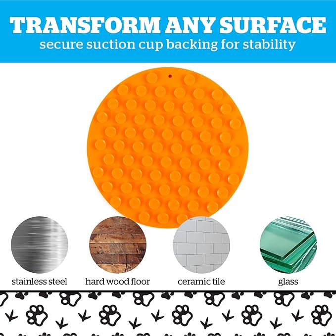 Basketball Lick Mat for Pets, Non Slip Silicone Enrichment Pad for Dogs Cats, Slow Feeding Anxiety Relief During Grooming Bathing Training, Treat Dispensing Textured Surface