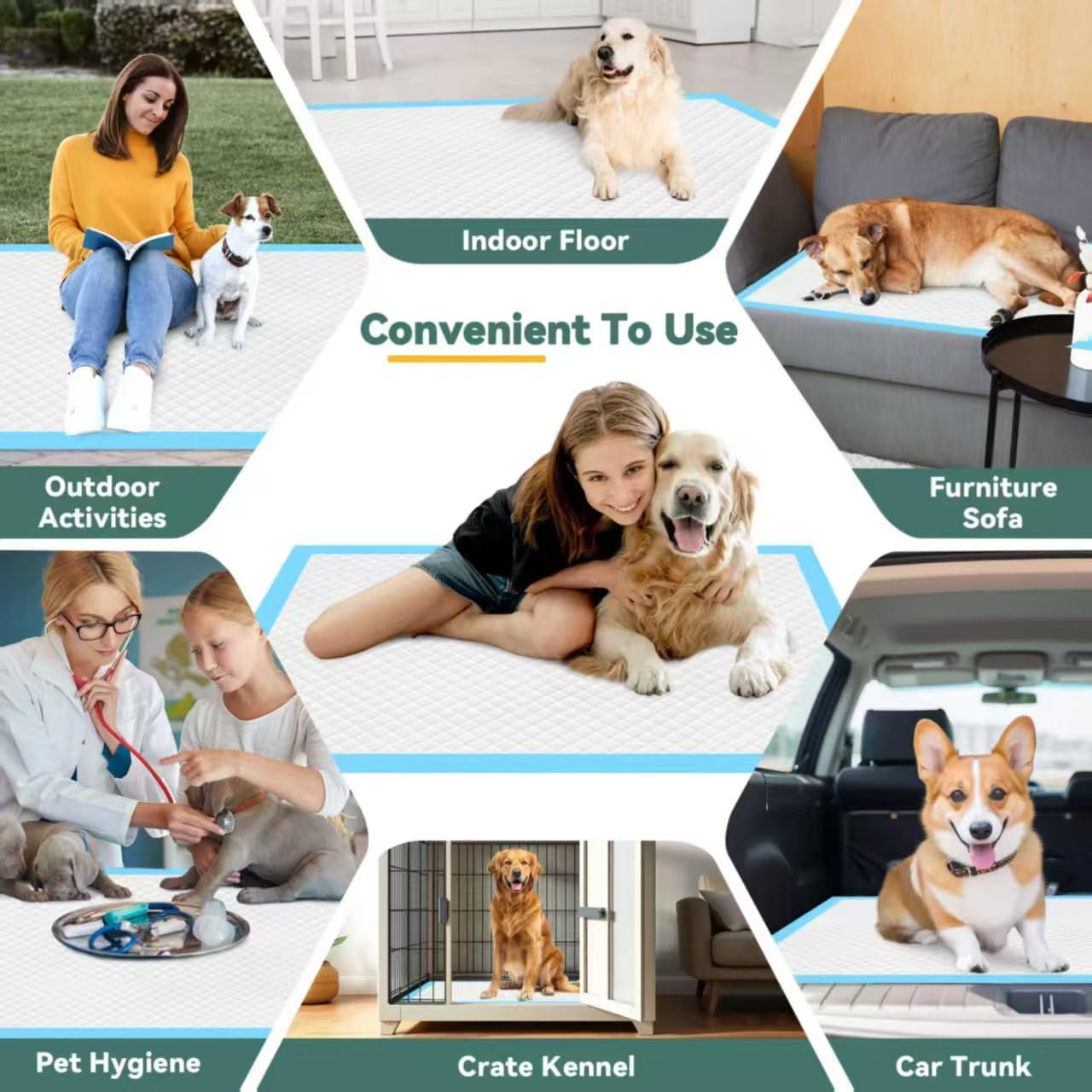 60 Count Extra Large Dog Pee Pads 28" x 34", Super Absorbent X-Large Puppy Pads Disposable Dogs Training Pads, Quick Drying Leak-Proof Dog Potty Pads for Doggies Puppies