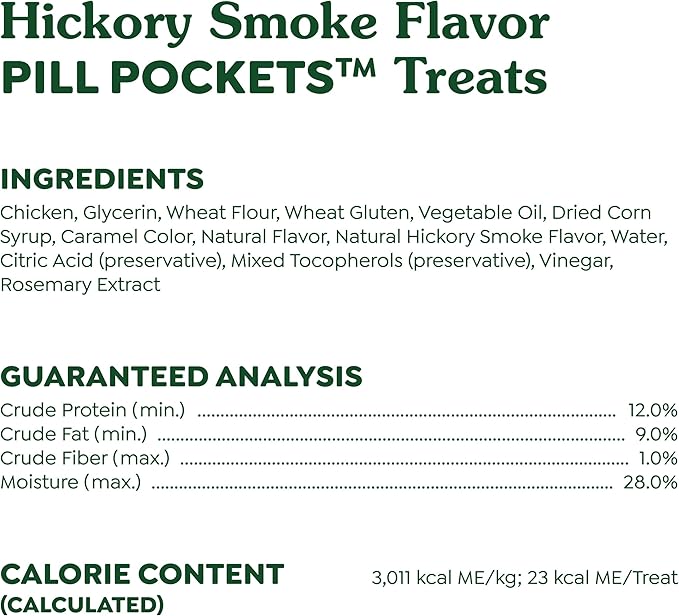 Greenies Pill Pockets for Dogs Large Size, Dog Treat Pouch for Capsule Medication, Hickory Smoke Flavor, 15.8 oz. Pouch