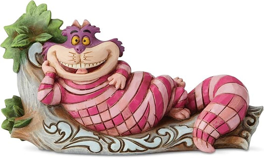 Enesco Disney Traditions by Jim Shore Alice in Wonderland Cheshire Cat on Tree Figurine, 2.72 Inch, Multicolor