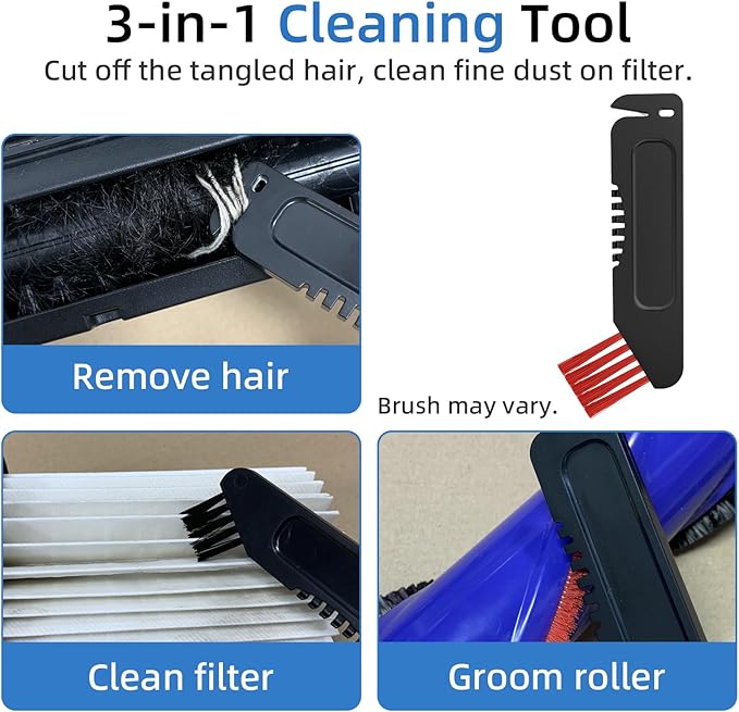 Hardwood Floor Brush Vacuum Attachment for Shark Corded Stick Rocket HV301 HV322, 1-1/4" Accessories with Adapters (Shark Hardfloor Brush)