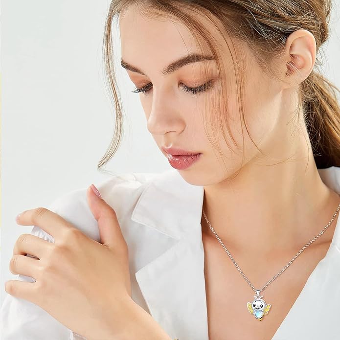 Dreamboat Moonstone Animal Pendant Necklace for Women 925 Sterling Silver Cute Animals Jewelry Gifts