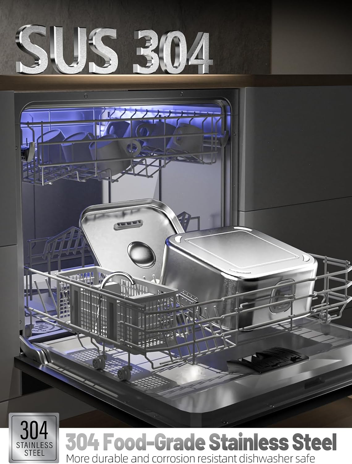 Dog Water Fountain Stainless Steel, 410oz/3.2Gal/12L Large Pet Water Fountain for Large Dog, Dog Water Bowl Dispenser with Water Level Window & LED Indicator, Super Quiet, with 6 Packs Filters