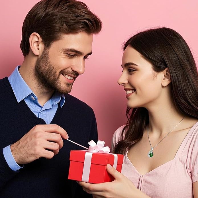 Green Jade Necklace Sterling Silver Teardrop Hummingbird/Dragonfly/Butterfly/Bee/Cat/Cardinal/Owl/Fox/Sloth Natural Jade Jewelry Birthday Mothers Day Christmas Gifts Women Mom Her