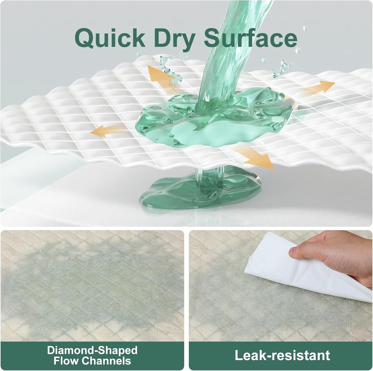 Gardner Pet Puppy Pee Pads Large 18"x24", 10 Count, Dog Pee Pads with Adhesive Sticky Tape, Max Absorbency, Leak Prevention Disposable Training Bed Pad for Doggie, Cats, Rabbits, Crate/Cage