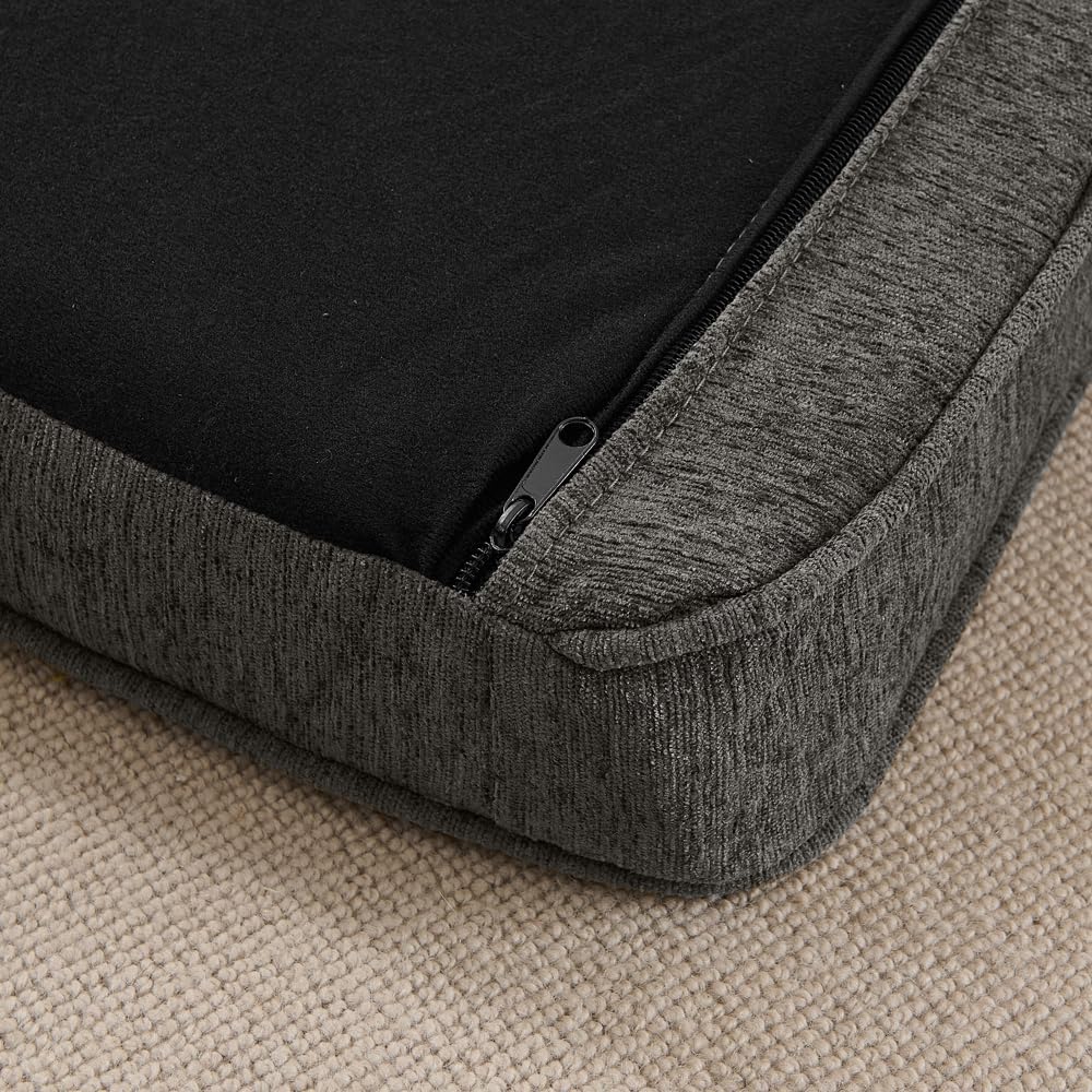 Dog Sofa Couch for Medium to Large Dogs, 55" Memory Foam Pet Sofa Couch with Washable Fabric, Durable Elevated Dog Bed with Legs, Removable Cushion for Medium and Large Dogs, Dark Grey