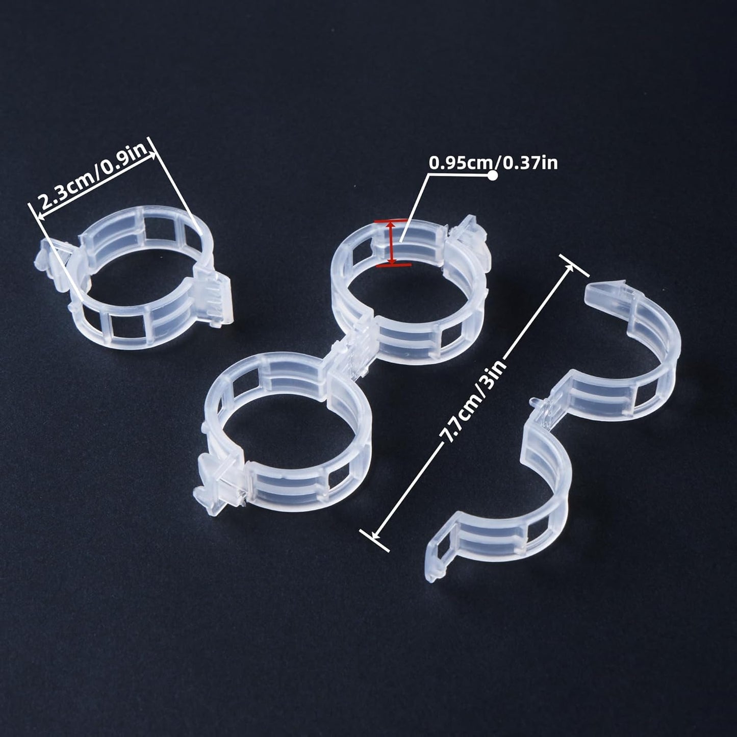 100 Pcs Plant Support Clips,Plastic Clips for Securing Plants,Tomato Vine Clips,Plant Fixing Clips,Garden Clips for Climbing Plants,Grape and Vine Vegetables (100, White)