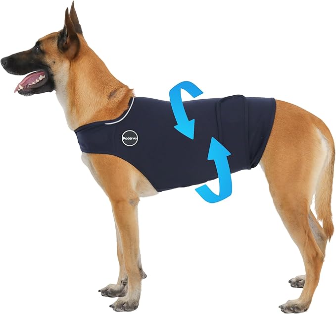 Dog Anxiety Vest, Skin-Friendly Thunder Jacket for Dogs, Dog Calming Shirt for Thunder, Fireworks, Vet Visits and Separation - Keep Pet Calm Without Medicine, Fit for Small Medium Large Dogs