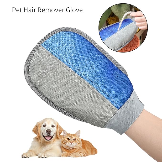 Dog Deshedding Glove for Small to Large Breeds Efficient Hair Removal Tool Furs Remove Grooming Gloves for Carpet Sofa Pet