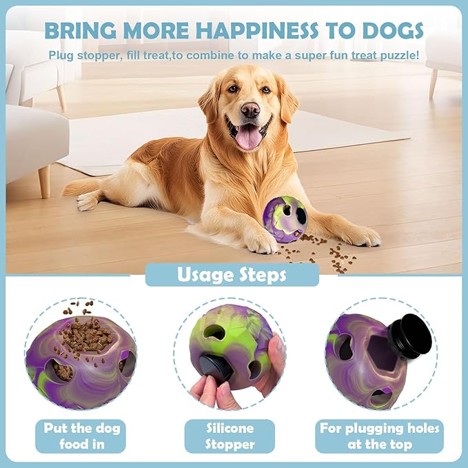 Dog Toys, Frozen Dog Treats to Keep Dogs Busy, Interactive Treat Dispensing Dog Toy Puzzle, Interactive Chew Toys for Large Dog, Power Chewer, Durable Rubber-Easy to Clean (Small)
