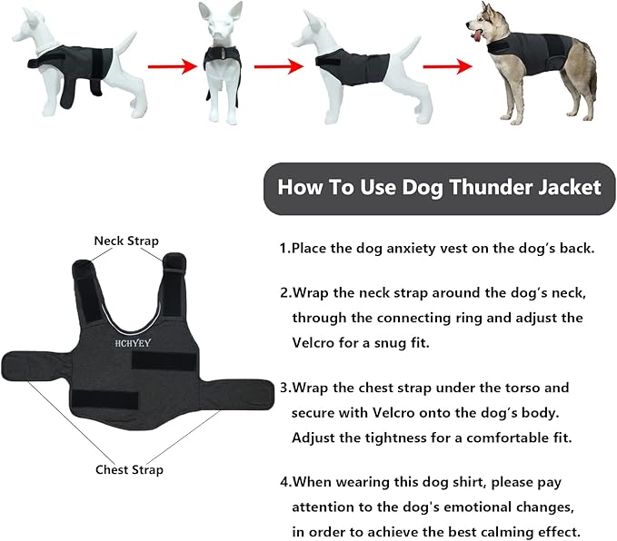 Dog Anxiety Jacket, Skin-Friendly Dog Calming Shirt - Dogs Coat for Thunder, Fireworks and Separation - Keep Pet Calm Without Medicine & Training, Anti Anxiety Vest for Dogs (Dark Green, S)