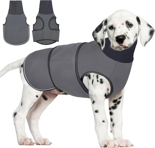 AOFITEE Dog Anxiety Vest, Dog Anxiety Calming Hoodie, Pet Thunder Jacket Calming Shirt for Fireworks, Thunder, Travel, Separation, Noise Block & Ear Protection Recovery