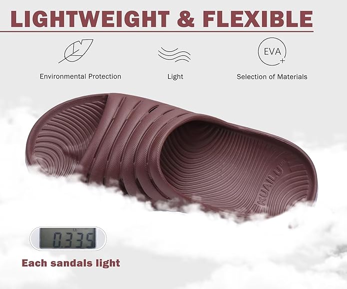 KuaiLu Womens Recovery Sandals With Comfortable Plantar Fasciitis Support,Ladies Orthotic Open Toe Sport Slides Thick Cushion Reduces Stress on Feet,Joints & Back Post-Exercise
