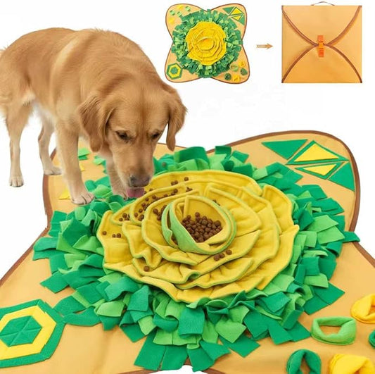 Pet Snuffle Mat for Dogs Large Breed 36'' X 36''- Interactive Dog Toys for Boredom - Slow Feeder - Sniff mat - Enrichment Toys- Mental Stimulation- Slow Feed- Washable & Foldable