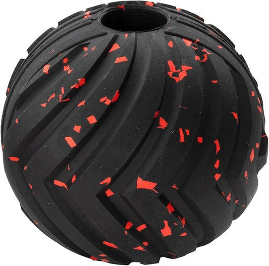 Chew King Supreme Durable Rubber Dog Ball for Aggressive Chewers, Treat-Dispensing Heavy-Duty Chew Toy with Safety Air Vent, Interactive Dog Toy for Training & Enrichment, Medium 3" Fetch Ball