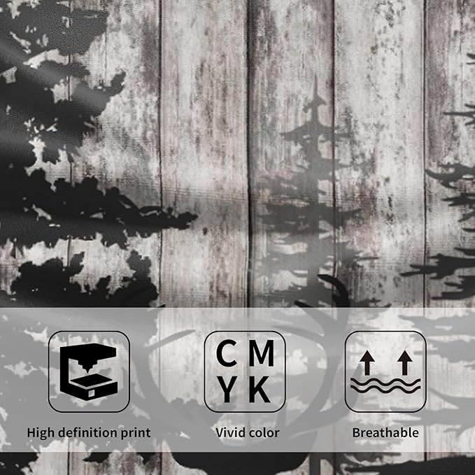 Forest Deer Hand Towels Wildlife Animal Fingertip Towels Set of 2 Soft Guest Face Towel Bathroom Decorations Thin Kitchen Tea Dish Towels