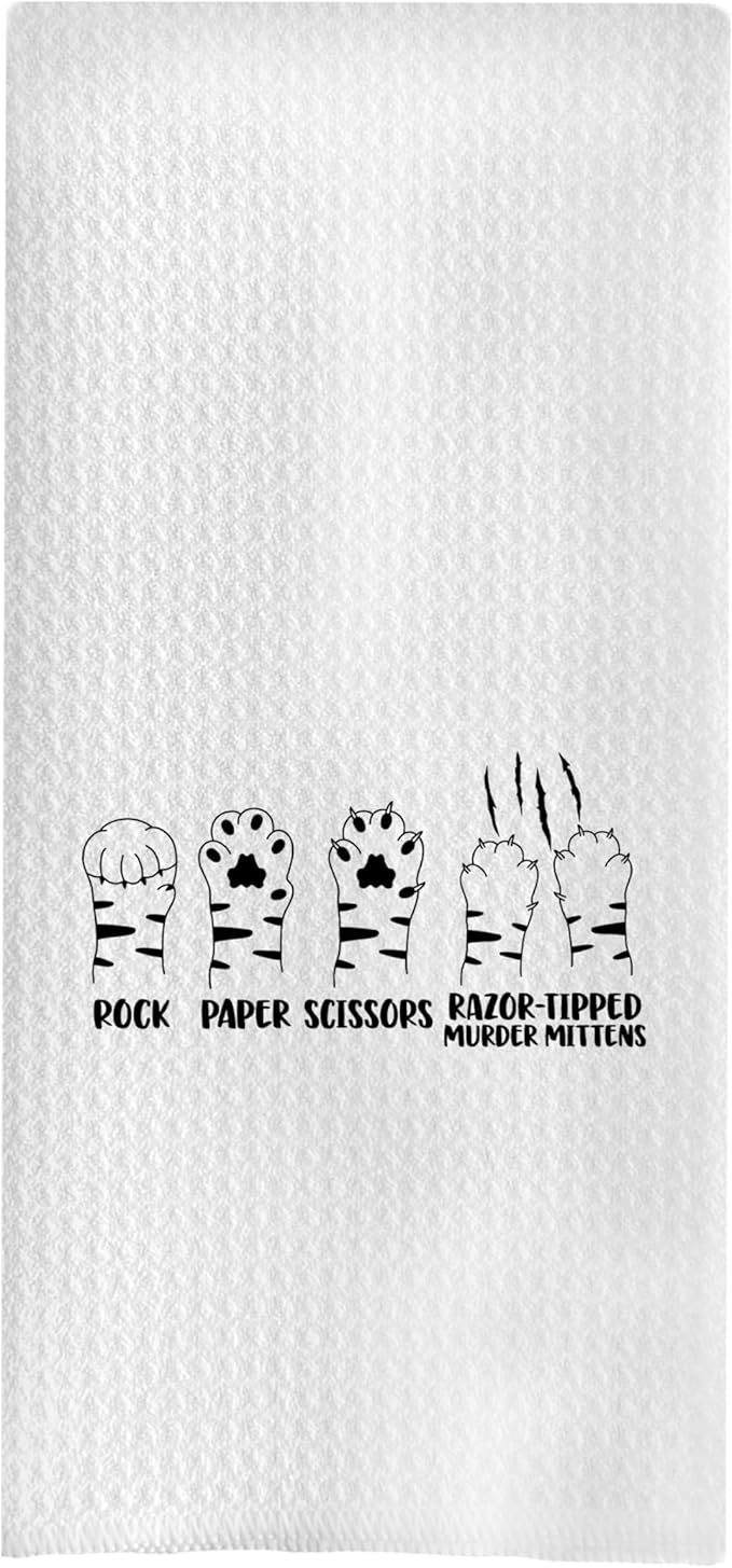 Funny Cat Kitchen Towels for Lovers - Dish Towels, Gifts for Women, Mom, Decorative, 16x24 Inches