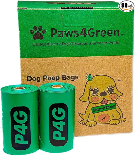 100% Certified Home Compostable Poop Bags (90Count 6 Rolls), Plant Based, Extra Thick (20 Micron) Leak Proof, Unscented Standard Size 9 X 13'', ASTM D6400 & EN 13432 Compliant