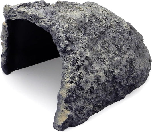 Rock Cave Habitat Hidden for Reptile and Amphibians.Terrarium & Aquarium Decor, Reptile hideout Hide Cave, Perfect for Bearded Dragons,Lizards,Snakes,Turtles,Geckos,Tortoises,Small Animals -Large Size