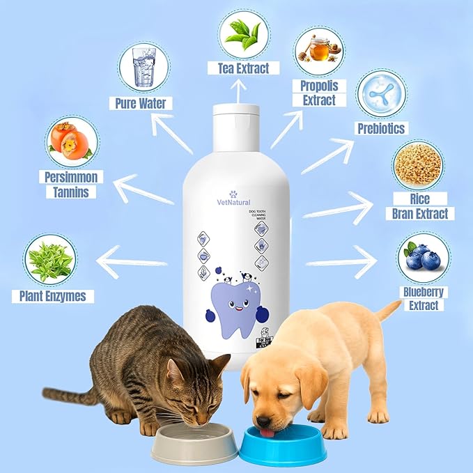 PawBright Dental Plus, Dog Dental Plus Water Natural, Odorless & Flavorless Formula to Fight Tartar Promote Healthy Gums, Easy Daily Use for All Pet 1pcs 8.45oz
