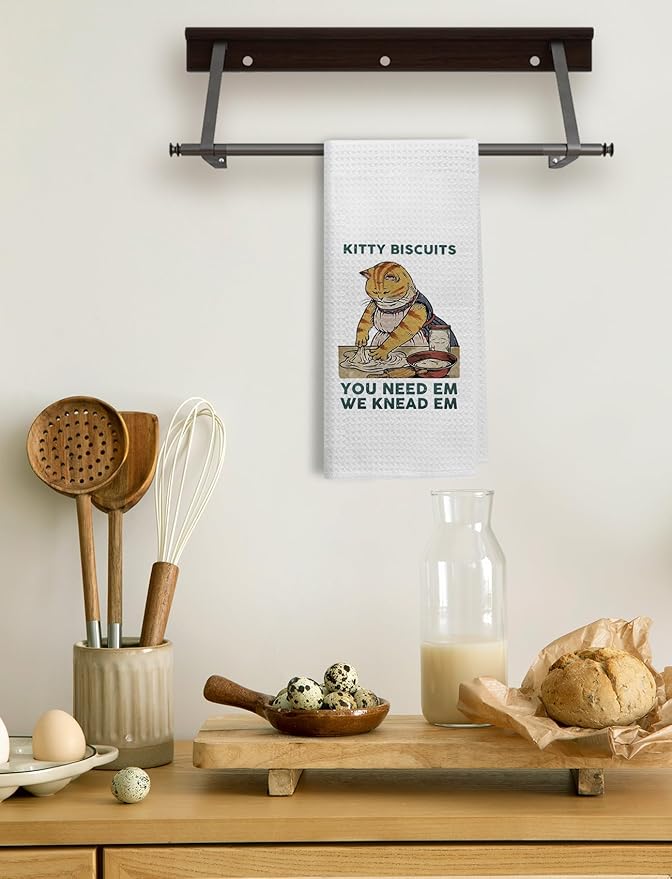 Funny Cat Kitchen Towels - Cat Lady Gifts, 16x24 Inch