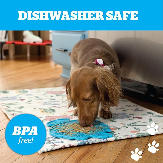 Lickety Split Silicone Lick Mat, Non Slip Enrichment Feeding Pad for Dogs and Cats, Anxiety Relief During Grooming Bathing Training, Slow Feeding Treat Distraction