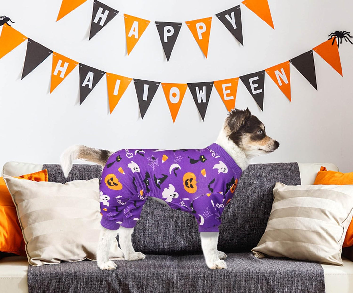 Dog Halloween Pajamas Dog Costumes Pjs Stretchy Funny Costumes Pet Clothes Outfit Pajamas for Small Dogs Puppy Cat(S)