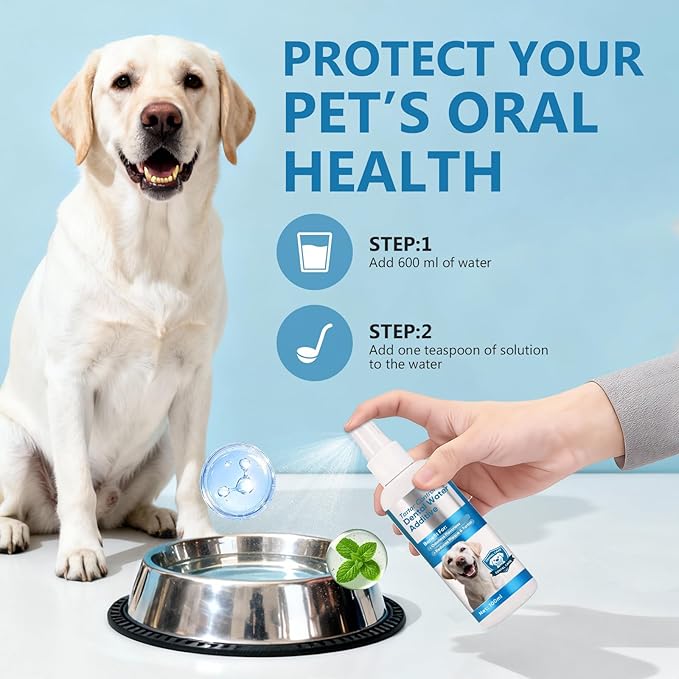 ITECFREELY Dental Plus, Advanced Dental Water Additive, Odorless & Flavorless Formula to Fight Tartar & Plaque, Promote Healthy Gums and Freshen Breath, Easy Daily Use for Dogs & Cats