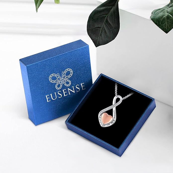 Eusense Cremation Jewelry for Ashes Urn Necklace to Put Ashes In 925 Sterling Silver Memorial Pendant Tree of Life Infinity Urn Necklaces for Ashes Necklace for Women Men