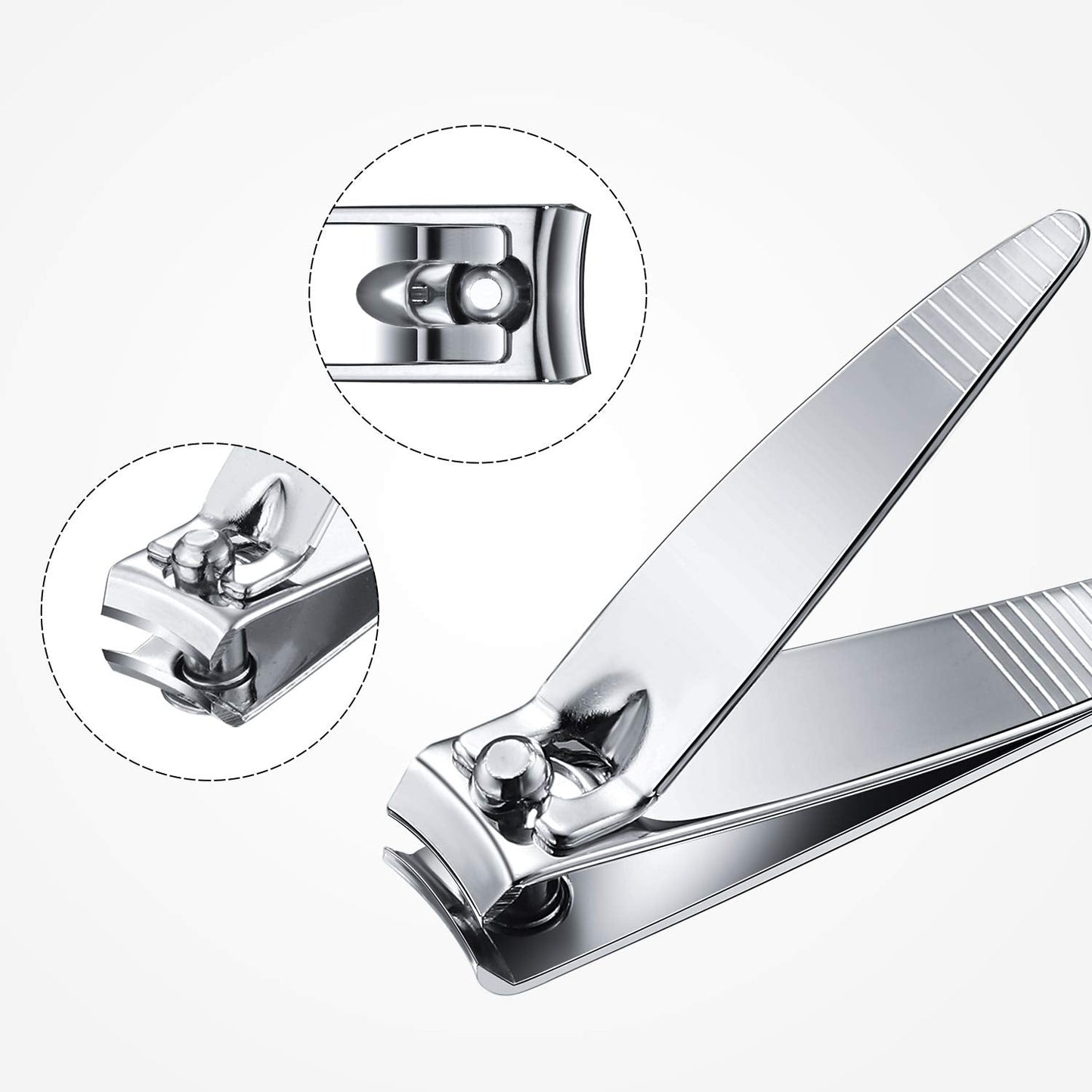 Mudder 100 Pieces Nail Clippers Set Bulk for Men Women Ultra Sharp Stainless Steel Fingernail and Toenail Clippers Flat Portable Travel Fingernails Sturdy Trimmer Pointed Pedicure Manicure Care Tool