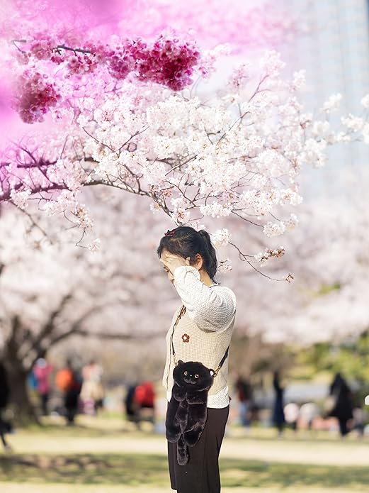 HUIJUFU Women's Cat Shaped Purse - Black Crossbody Shoulder Bag