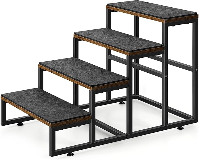 Dog Stairs for High Beds 4 Steps Dog Stairs for Small Medium Dogs Pet Stairs/Steps for Puppy, Cats, and Dogs, Easy to Walk on Dog Step for Beds and Cars