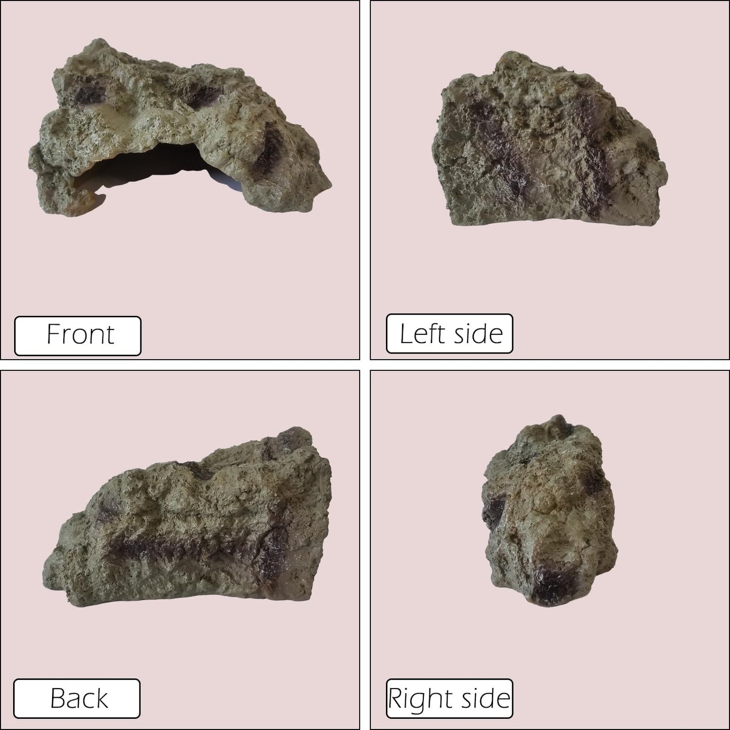 IBWell Resin Leopard Gecko Hide, True to Nature Reptile Rock for Bearded Dragon Hideout Snake Hides for Ball Pythons, Tortoise House Terrarium DÉCor - Meidum