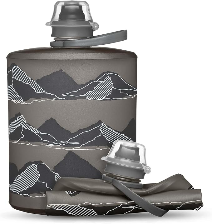 HydraPak Stow - Collapsible Backpacking Water Bottle (350ml, 500ml, 1L) - BPA Free, Ultra Light, Spill-Proof Twist Cap