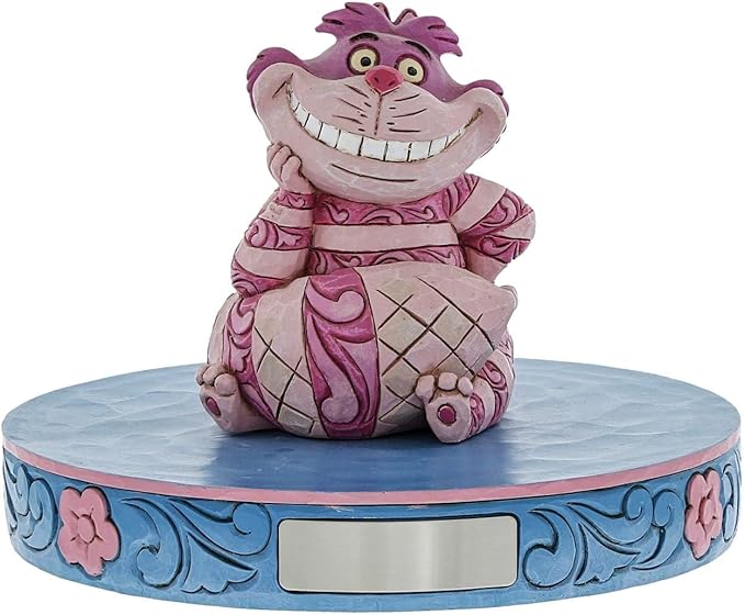 Enesco Disney Traditions by Jim Shore Alice in Wonderland Cheshire Cat Grinning Miniature Figurine, 3.125 Inch, Multicolor